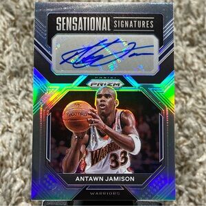 2022-23 ANTAWN JAMISON Sensational Signatures Silver Prizm Warriors Card #SS-AJ